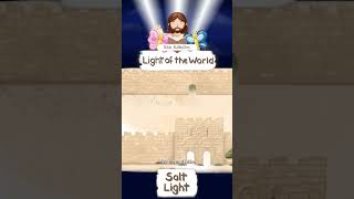 LIGHT OF THE WORLD · SALT AND LIGHT · BIBLE STORIES CHILDREN KIDS TODDLERS CARTOON ANIMATION shorts [upl. by Ednalrym838]