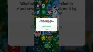 whatsapp business failed to start several times restore it by clearing history malayalam [upl. by Einna]