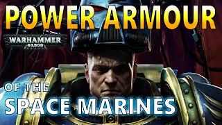 SPACE MARINE POWER ARMOUR Mk1 to MkX History  Warhammer 40K Lore [upl. by Darelle]