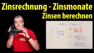 Zinsen berechnen  Zinsmonate angegeben  sechs Übungen mit Lösungen  Zinsrechnung  Lehrerschmidt [upl. by Weibel]