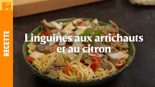 Linguines aux artichauts et au citron [upl. by Accem]