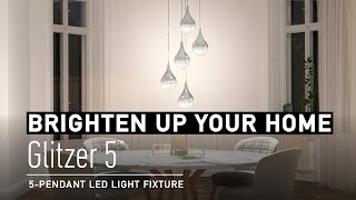 Brighten up your dining room with Glitzer 5light integrated LED pendant  Artika [upl. by Idhem]