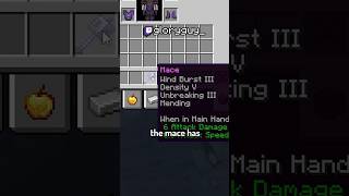 BEST ENCHANTMENTS for the Mace minecraft shorts [upl. by Ajnin]