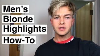 MENS HAIR HIGHLIGHTS TRANSFORMATION 2019  HOW TO GET NATURAL LOOKING BLONDE HAIR HIGHLIGHTS FOR MEN [upl. by Vedetta]