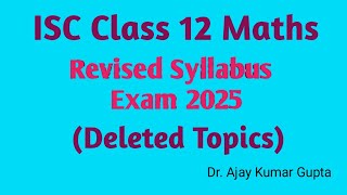 quotISC Class 12 Reduced Syllabus Exam 2025 Everything You Need to Know amp Expert Tipsquot [upl. by Berlauda517]