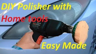 DIY car PolishBuffer drill attachment with home tools [upl. by Eillehs]