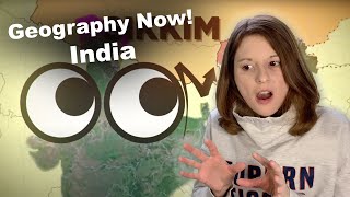 American Reacts to Geography Now India [upl. by Yadnil82]