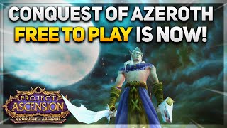 A LIMITED TIME FREE TO PLAY REALM  Conquest of Azeroth  21 Custom Classes  World of Warcraft [upl. by Ennovad825]