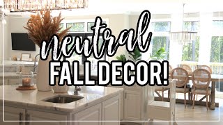 Fall 2020 Clean and Decorate With Me  Neutral Fall Decor Kitchen Edition [upl. by Iuq582]