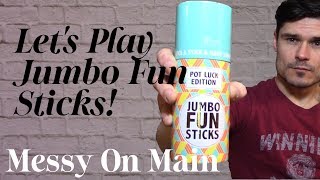 Jumbo Fun Sticks Potluck Edition Board Game Review [upl. by Yddeg]