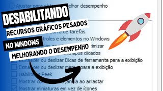 Ajustar para Obter um melhor Desempenho do Windows  Desabilitando Recursos Gráficos Desnecessários [upl. by Ethelind467]