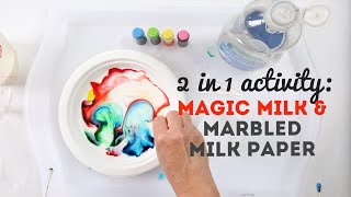 Try the Magic Milk Experiment amp Turn it into Marbled Paper [upl. by Macswan609]