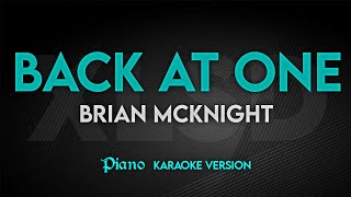 BACK AT ONE  Brian McKnight  Karaoke Version  Platinum Piano XL SD [upl. by Ahsikal]