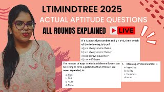 LTIMINDTREE 2025  Actual questions  Rounds explained  Watch now [upl. by Jameson557]