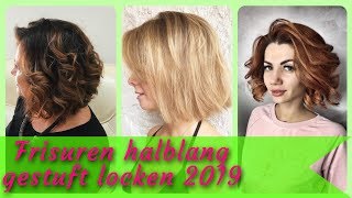 Die coole 20 Ideen zu frisuren halblang gestuft locken 2019 [upl. by Sirahc]