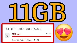 Vodafone bedava internet 2024 11GB Yeni Hediye😍 [upl. by Irep]