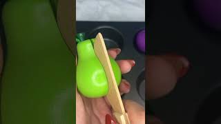 ASMR cutting wooden fruits [upl. by Richelle]