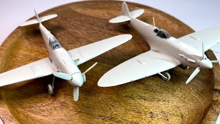 Building Messerschmitt Bf 109G10 and Spitfire MkV  172 REVELL [upl. by Slorac]