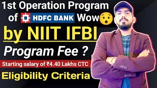 HDFC Bank ACE bankers program by NiiT IFBI academy new program  ground reality  worth it  salary [upl. by Parsifal]