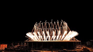 ⁴ᴷ Stade de France Jeux Olympiques dété de 2024 Closing Ceremony Fireworks Show  FWSim [upl. by Ovid]