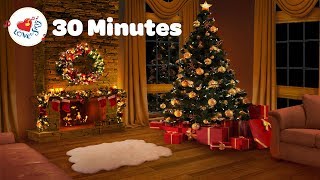 Christmas Songs and Carols by the Fireplace  30 Minute Christmas Playlist [upl. by Romola]