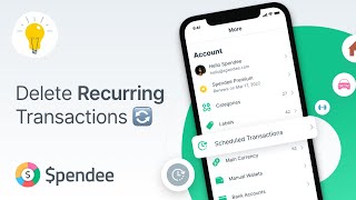 How to Delete the Template a Recurring Transaction in SPENDEE App [upl. by Haliak]