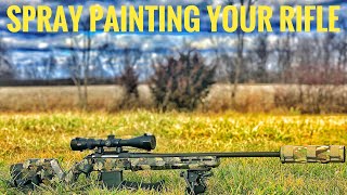 Spray Paint Rifle Camo  How to Paint Your Rifle [upl. by Nail]