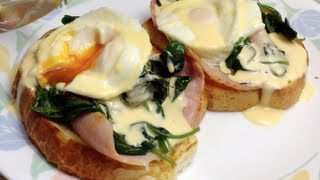 Eggs Florentine Cafe Style Video recipe cheekyricho [upl. by Bevus]