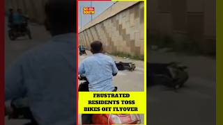 Frustrated Residents Toss Bikes Off Tumkuru Flyover to Stop Reckless Stunts  SoSouth [upl. by Neelrihs]