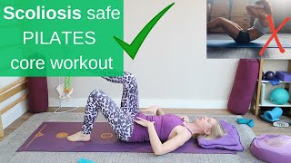 10min Scoliosis safe Pilates core workout [upl. by Hanleigh259]