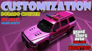 Bravado Dorado Cruiser Customization Colored Headlights  Bottom Dollar Bounties  GTA Online [upl. by Johnna210]