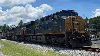 CSX 999 leads loaded grain train CSX G681 782024 [upl. by Didi]