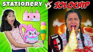 🔥 JOLO CHIP🔥 VS STATIONERY CHALLENGE  Paris Lifestyle [upl. by Nuahc]