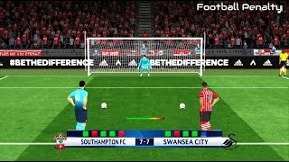 Southampton vs Swansea City  Penalty Shootout  PES 2017 Gameplay [upl. by Aimit954]