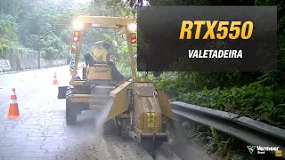 Valetadeira Vermeer  RTX550 Roda de Corte [upl. by Llenyl]