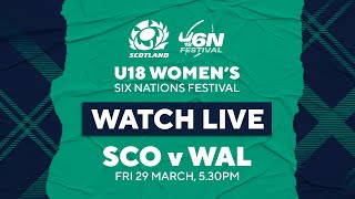 LIVE U18 Women Scotland v Wales [upl. by Partan]