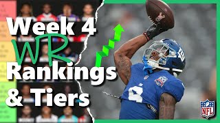 Week 4  Wide Receiver Rankings amp Tiers Top 40  Fantasy Football [upl. by Maitland]