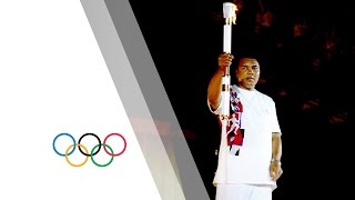 Muhammad Ali lights the the Olympic Flame at Atlanta 1996 [upl. by Ainahs831]