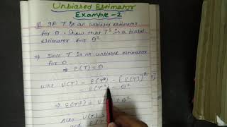 Unbiased estimator example 2 in probability and statistics [upl. by Okimuk]