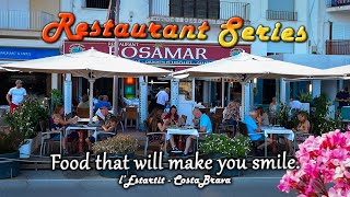 Rosamar in LEstartit Restaurants on the Costa Brava in Spain [upl. by Alolomo]