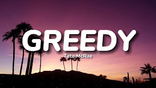 Tate McRae  Greedy Lyrics [upl. by Atinas]