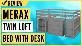 Merax Twin Loft Bed with Desk [upl. by Iznekcam]