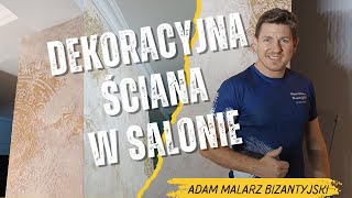 DEKORACYJNA ŚCIANA W SALONIE i W KUCHNI Ściana która dzieli i łączy kuchnię z salonem Szablony [upl. by Ellinehc]