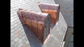 Curved Standing Seam Copper Barrel Dormers [upl. by Akedijn129]