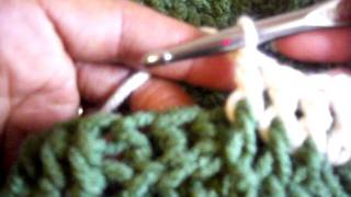 Demo of Front Post Double Crochet FPDC and Back Post Double CrochetBPDC [upl. by Kreiker]