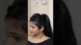 Easy ponytail hairstyle for parties  🤩 youtubeshorts hairstyle shorts [upl. by Fair800]