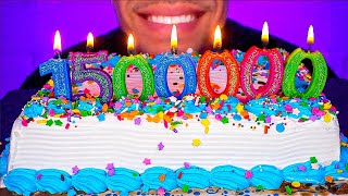 ASMR 15 MILLION SUBSCRIBERS THANK YOU SPECIAL ICE CREAM CAKE MUKBANG BIG BITES EATING NO TALKING [upl. by Madonna530]