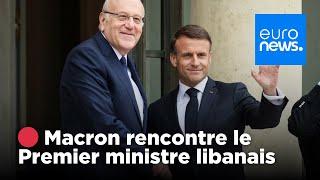 🔴 REPLAY  Emmanuel Macron rencontre le Premier ministre libanais Najib Mikati  euronews 🇫🇷 [upl. by Etnahc]