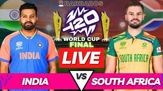 INDIA vs SOUTH AFRICA Live T20 WC 2024 FINAL Match  IND vs SA Live Commentary  T20 World Cup Final [upl. by Neitsabes695]