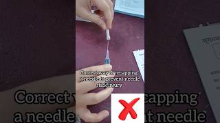 Safe Needle Recapping  Scoop Technique [upl. by Rosenberg]